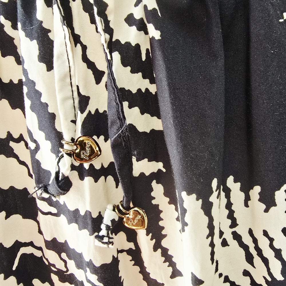 Flora Bea NYC Romaro Skirt Size S Midi Floral Fern Print Tiered Pull-On Preppy - Picture 4 of 7